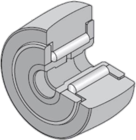 NATV35LL/3AS NTN Stützrolle NATV..LL, vollnadelig, ballig