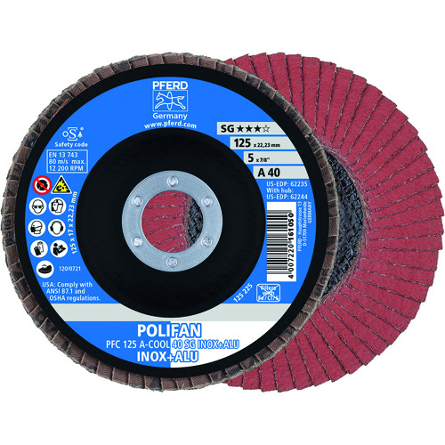 PFERD POLIFAN-Fächerscheibe PFC 125 A-COOL 80 SG INOX+ALU