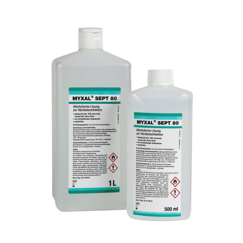MYXAL SEPT 80 500ml Hartflasche MYXAL® SEPT 80 Händedesinfektion auf Ethanolbasis