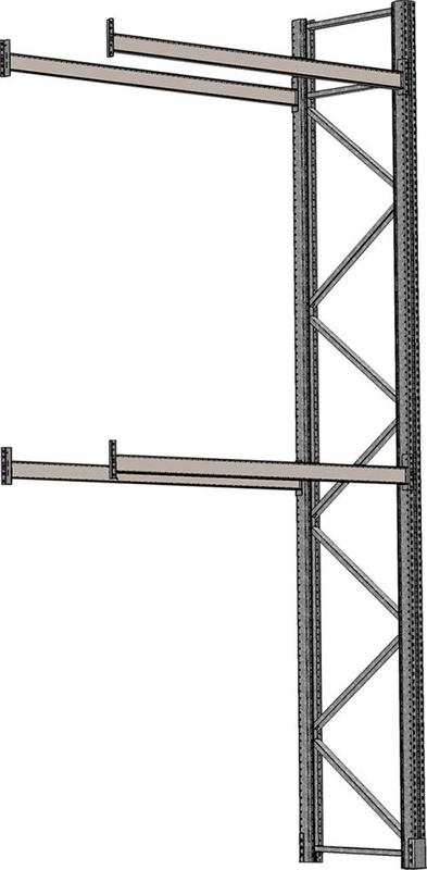 Palettenregal PRECITOOL,  verzinkt 1 Feld á 1825 mm H 6000xT 1100mm 4 Holme 2000 kg