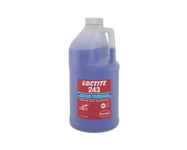 LOCTITE 243 1l Flasche LOCTITE® 243 Schraubensicherung mittelfest, blau