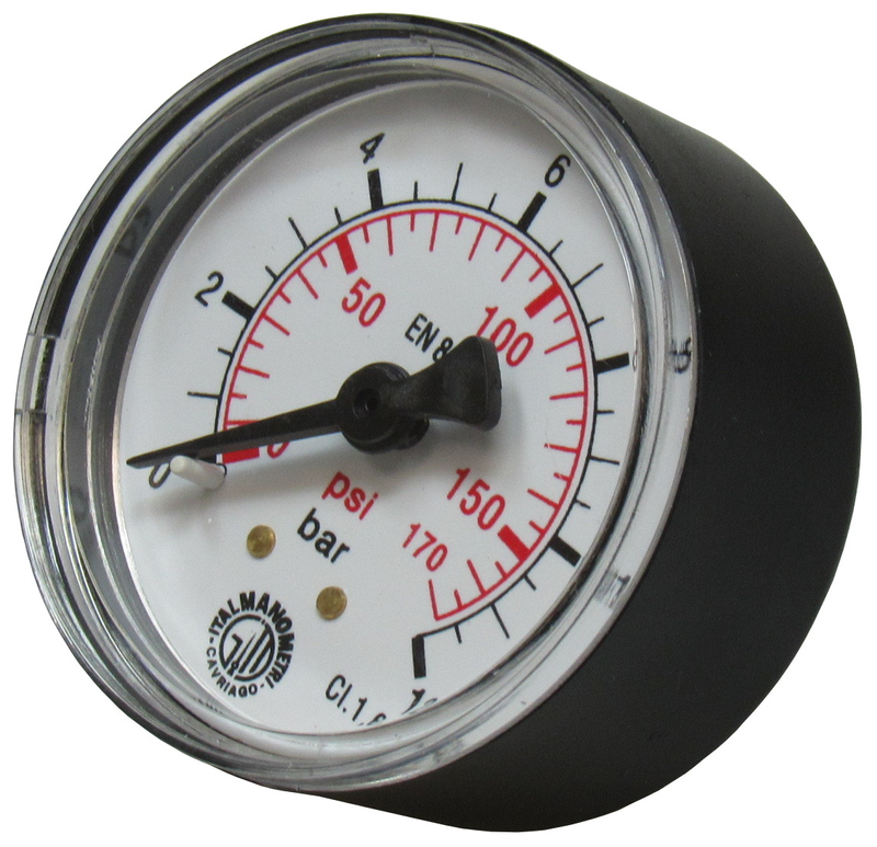 Fydun Manometer 0–6 Bar, 1/4" NPT, Seitenmontage – Für Druckminderer, Wasserfilter, Hydraulik