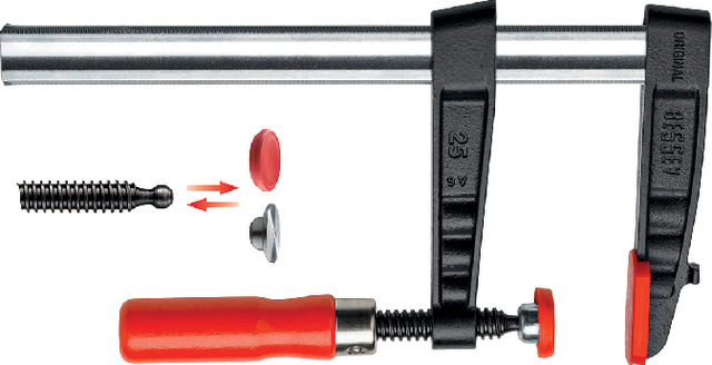 Schraubzwinge BESSEY, mit Rutschsicherung