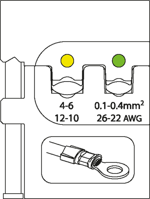 GEDORE 1830554 / 8140-01 Modul-Einsatz f. isolierte Kabelschuhe 0,1-0,4/4-6