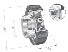 RCRA 3/4-46-FA106-W - Spannlager