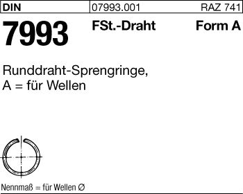 Fil de section circulaire en circlips pour arbre RW RW 48  (DIN 7993 AUS.A)