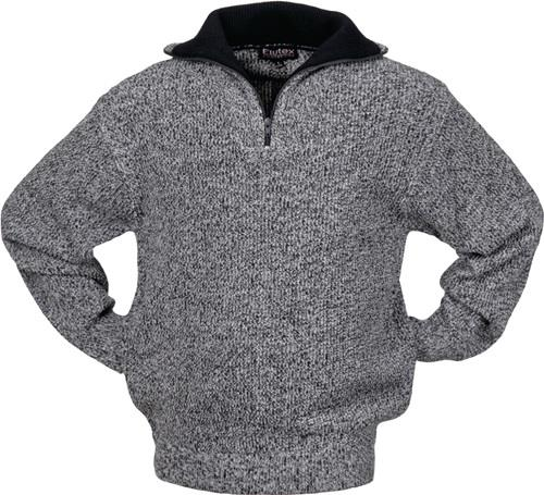 4000377545 SCHEIBLER Pullover Größe M schwarz/weiß-meliert