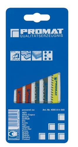4000814689 PROMAT Stichsägeblattsortiment 5-teilig für Holz /