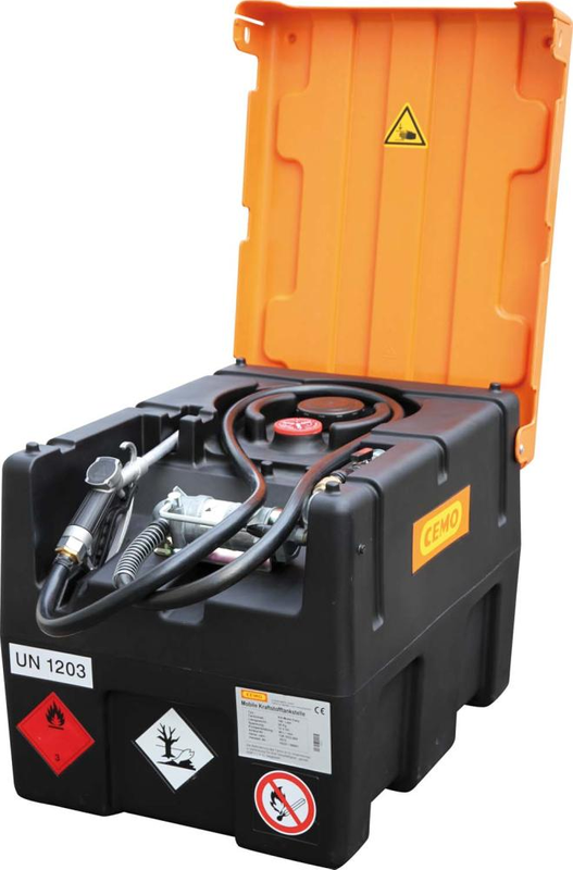 Mobile Kraftstoff-Tankanlage CEMO, KS-Mobil Easy 190l m.Dach u.Handpumpe