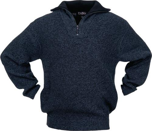 4000377552 SCHEIBLER Pullover Größe XL schwarz/blau-meliert