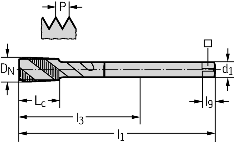 Maschinengewindebohrer M DIN 371 HSS, geschliffen 232025 Maschinengewindebohrer