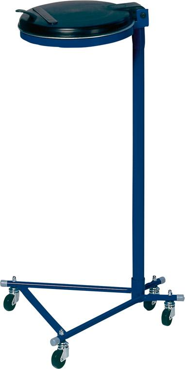 Abfallsammler VAR,  120 l blau fahrbar 4 Rll. KS-Deckel VAR