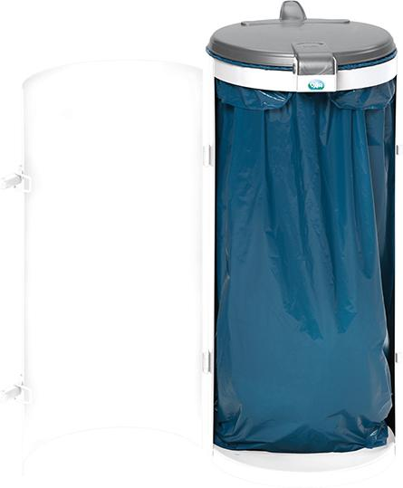 Abfallsammler VAR,  mit Tür 120 l weiß H 900 mm VAR