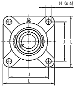 F 207D1 - Flanschlagergehäuse viereckig