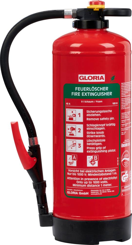 Schaum-Aufladelöscher GLORIA,  SKA+9PRO fluorfrei Brandklasse A und B