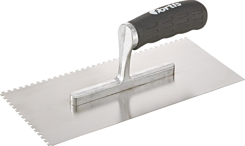 Glättekelle gezahnt rostfrei 4x 4mm Softgriff FORTIS