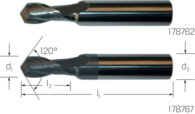 Multifunktionsfräser PREMUS, 120°, kurz, ALCRONA