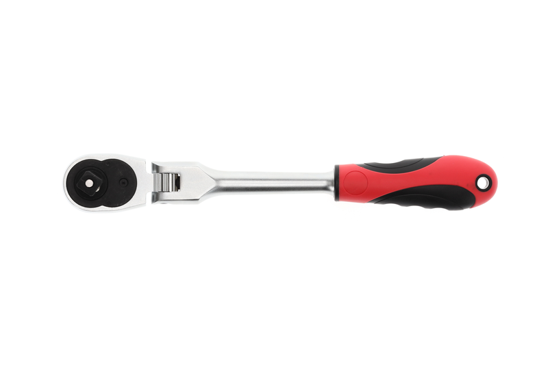 MINI Umschaltknarre 3/8" Antrieb – Rechts/links Umschaltbar, 72 Zähne, Extra Kurz Für Enge Räume, Chrom-Vanadium-Stahl