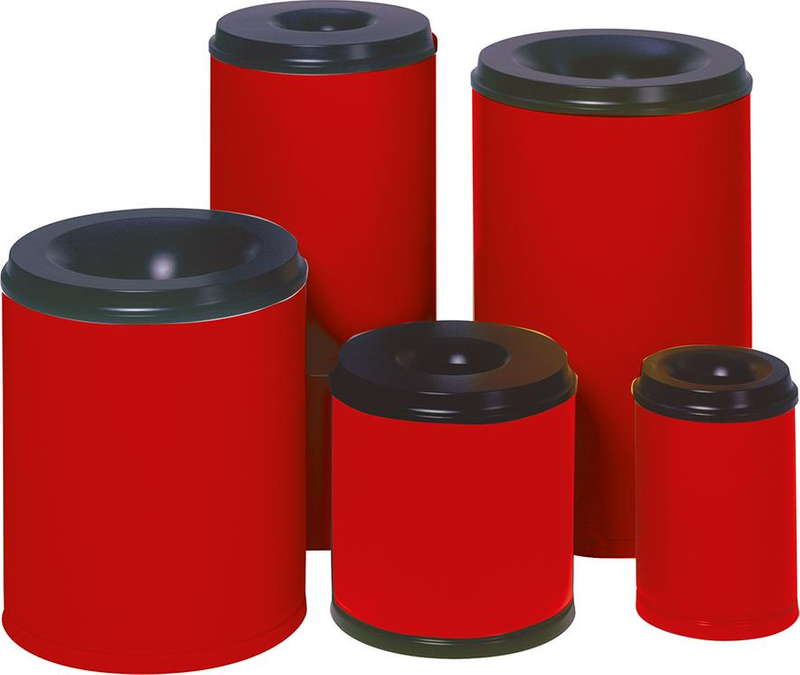 Papierkorb VAR,  110 l rot selbstlöschend VAR