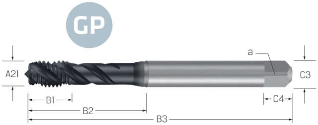 Premus Maschinengewindebohrer PREMUS GP, metrisch, 2,5 × A21 | tim tools-in ...