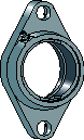 FYTB 510 M SKF Flanschlagergehäuse FYTB..M, oval, 2-Loch, GG