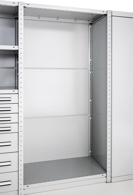Rückwand META REGALBAU,  CLIP H3000 mm Vollblech grau META