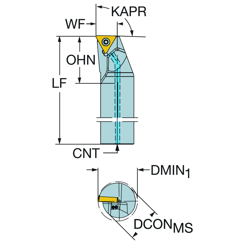 Teknik Makina - Bohrstange 107,5° 50mm Durchmesser Für Wendeplatten DN 1506 K535tm Prdv00000003298662 Ctg28318.28615
