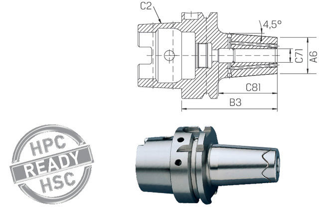 Schrumpffutter HAIMER, DIN 69893 A ZG200