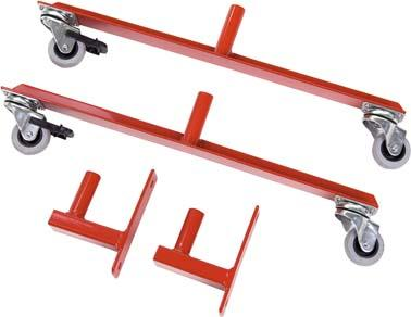 Scherengitter DANCOP,  H 1050mm, L bis 3600mm rot/weiß mit Rollenfüße